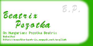 beatrix pszotka business card